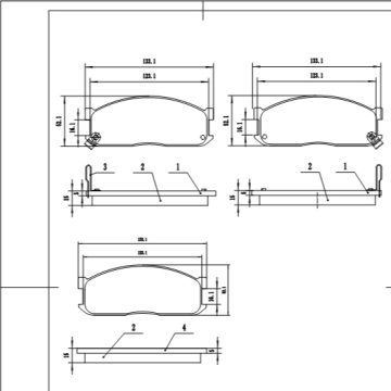 FDB757 professional factory supplies 140690 auto brake pads for KIA BESTA